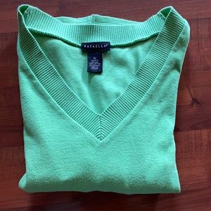 XL Rafaella Green 3/4 Sleeve Sweater